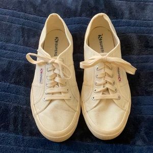 Cream Superga Canvas Sneakers